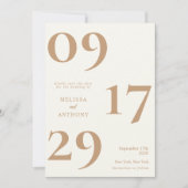 ミニマモダンリストアイボリータン結婚ズ セーブザデート (正面)