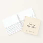 ミニマモダンリストアイボリー結婚ズゲストブック ノートブック (内部)
