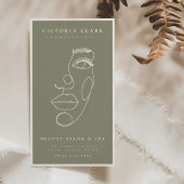 ミニマモダンリストアイボリー/オリーブサロン&スパ 名刺