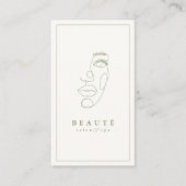 ミニマモダンリストアイボリー/オリーブサロン&スパ 名刺 (正面)