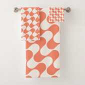 ミニマモダンリストアイボリー&オレンジボスタイリッシュホ バスタオルセット (インサイチュ)