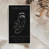 ミニマモダンリストアイボリー/ブラックサロンとスパ 名刺