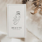 ミニマモダンリストアイボリー/ブラックサロンとスパ 名刺