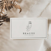 ミニマモダンリストアイボリー/ブラックサロン名刺 名刺