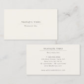 ミニマモダンリストアイボリー&ブラック 名刺 (正面/裏面)