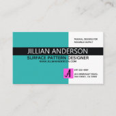 ミニマモダンリストアクアとブラック 名刺 (正面)