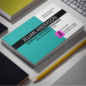 ミニマモダンリストアクアとブラック 名刺