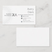 ミニマモダンリストアーキテクチャホワイト&グラファイトDe 名刺 (正面/裏面)