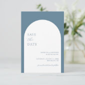 ミニマモダンリストアーチダスティブルー結婚ズ セーブザデート (スタンド正面)