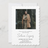 ミニマモダンリストアーチフォト卒業パーティー 招待状 (裏面)