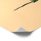 ミニマモダンリストアート。デザートオアシスラインアート ポスター (角)