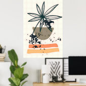 ミニマモダンリストアート ポスター (ホームオフィス)