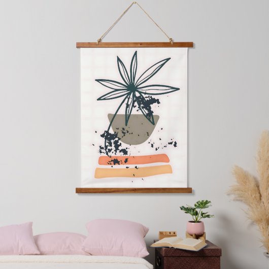 ミニマモダンリストアート 吊り下げ型タペストリー (寝室)