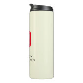 ミニマモダンリストイニシャルレッドモノグラムベージュ タンブラー (回転右)