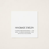 ミニマモダンリストイヤリングジュエリー表示カード (裏面)