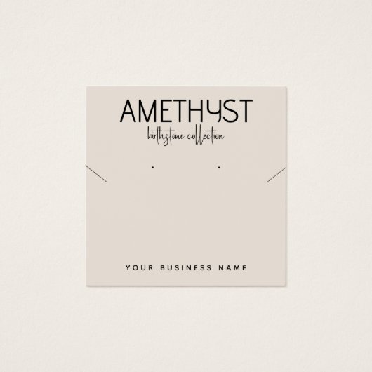 ミニマモダンリストイヤリングジュエリー表示カード (正面)