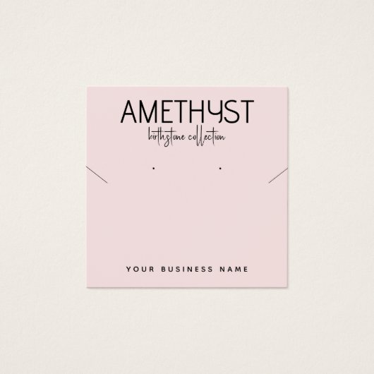 ミニマモダンリストイヤリングジュエリー表示カード (正面)