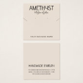 ミニマモダンリストイヤリングジュエリー表示カード (正面&裏面)