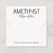 ミニマモダンリストイヤリングジュエリー表示カード エンクロージャーカード (正面)