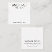 ミニマモダンリストイヤリングジュエリー表示カード エンクロージャーカード (正面/裏面)