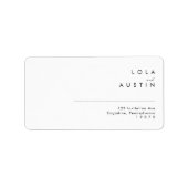 ミニマモダンリストウェディングRSVP住所 シール (正面)