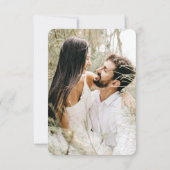 ミニマモダンリストウルトラマリンブルーシンプルフォト セーブザデート (裏面)