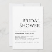 ミニマモダンリストエレガントとシンプルブライダルシャワー 招待状 (正面)