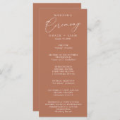 ミニマモダンリストエレガントな結婚式 (正面/裏面)