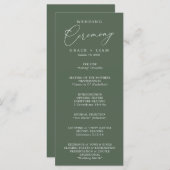 ミニマモダンリストエレガントな結婚式 (正面/裏面)