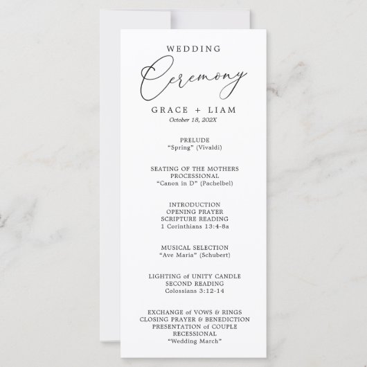 ミニマモダンリストエレガントな結婚式 (正面)