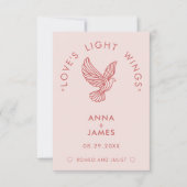 ミニマモダンリストエレガントのロミオとジュリエット結婚の サンキューカード (正面)