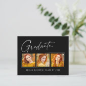 ミニマモダンリストエレガントインクスクリプト3 Photo Grad ポストカード (スタンド正面)