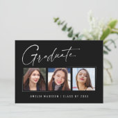 ミニマモダンリストエレガントインクスクリプト3 Photo Grad 案内状 (スタンド正面)