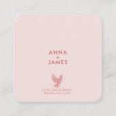 ミニマモダンリストエレガントウェディングRSVP QRコード エンクロージャーカード (裏面)