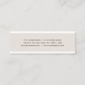 ミニマモダンリストエレガントカラーシンプルプレーントップ スキニー名刺 (裏面)