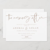 ミニマモダンリストエレガントクラシック |のブ結婚ランチ 招待状 (正面/裏面)