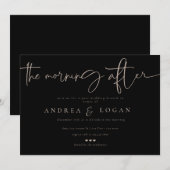 ミニマモダンリストエレガントクラシック |のブ結婚ランチ 招待状 (正面/裏面)