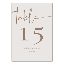 ミニマモダンリストエレガントクラシック テーブルナンバー