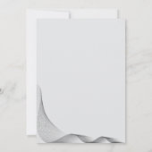 ミニマモダンリストエレガントグレー退職パーティー 招待状 (裏面)