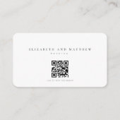 ミニマモダンリストエレガントシックの結婚ウェブサイト エンクロージャーカード (裏面)