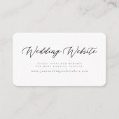 ミニマモダンリストエレガントシックの結婚ウェブサイト エンクロージャーカード (正面)