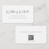 ミニマモダンリストエレガントシックの結婚ウェブサイト エンクロージャーカード (正面/裏面)