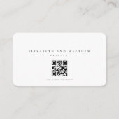 ミニマモダンリストエレガントシックの結婚ウェブサイト エンクロージャーカード (裏面)