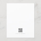 ミニマモダンリストエレガントシック結婚式招待状 (裏面)