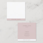 ミニマモダンリストエレガントシンプルテンプレートモディッシュ スクエア名刺 (正面/裏面)