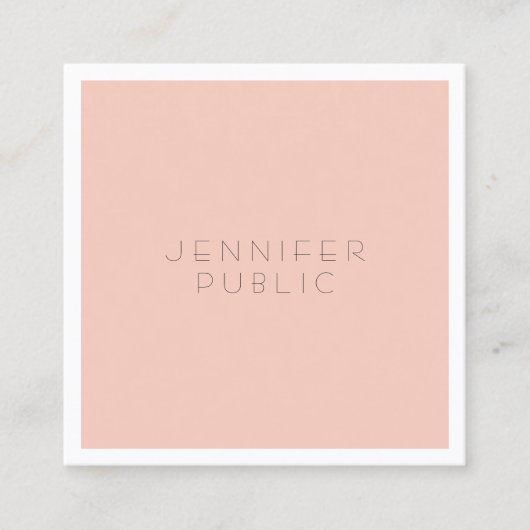 ミニマモダンリストエレガントシンプルプロフェッショナル スクエア名刺 (正面)