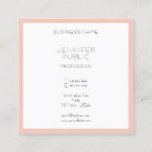 ミニマモダンリストエレガントシンプルプロフェッショナル スクエア名刺 (裏面)