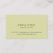 ミニマモダンリストエレガントシンプルプロフェッショナル 名刺 (裏面)