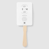 ミニマモダンリストエレガントシンプル結婚式 プログラム ハンドファン (正面)