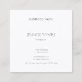 ミニマモダンリストエレガントデザインテンプレートラグジュアリ スクエア名刺 (裏面)